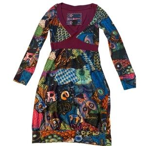 Desigual Cotton Long Sleeve Pattern Dress (20)